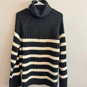 H&M Striped Turtleneck Sweater
